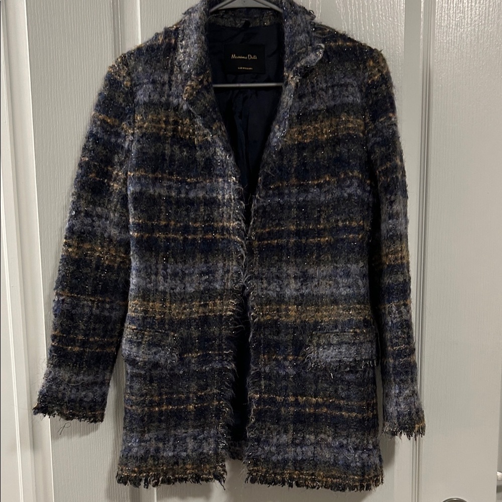 Massimo Dutti Multicolor Tweed Blazer